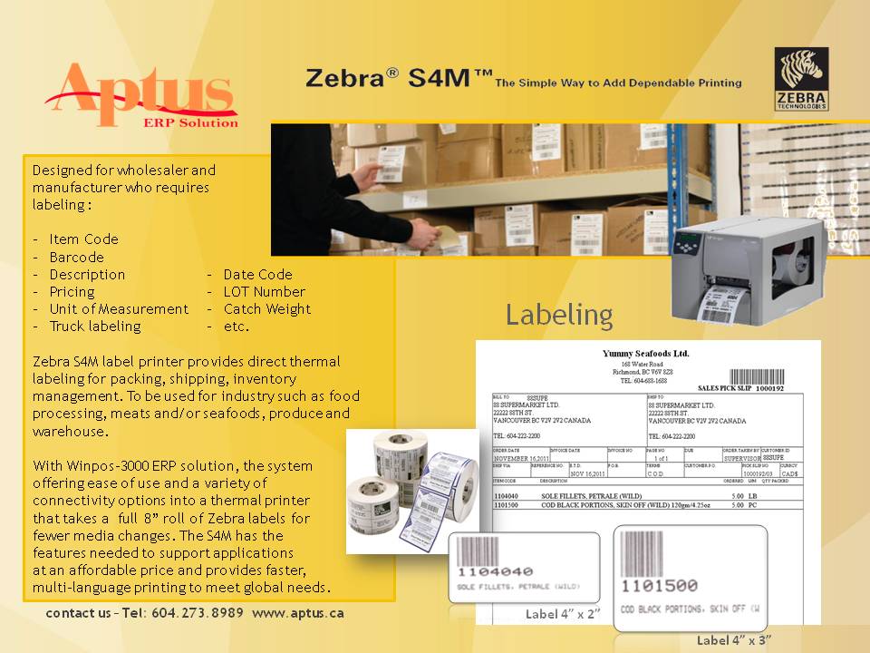 Zebra S4M printer